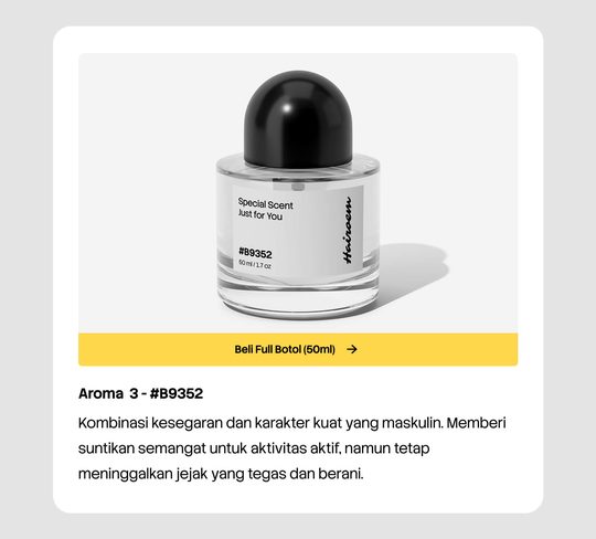 Hasil rekomendasi tiga aroma dari AI Hairoem